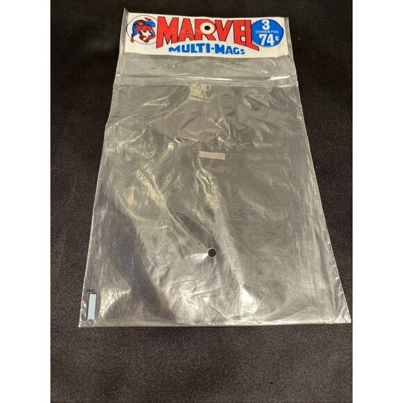 Set of 10 Rare Vintage 1970s Marvel Multi-Mags Clear Bags Hold 3 Comics For $.74 - Picture 1 of 7